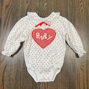 Vintage Hopscotch long sleeve baby onsie size 0-6M